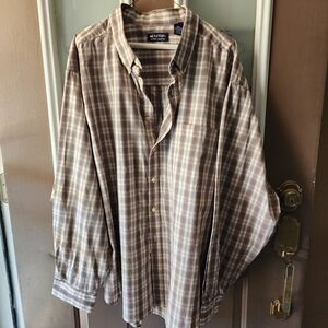 Puritan Brown Plaid Casual Button-Down Shirt